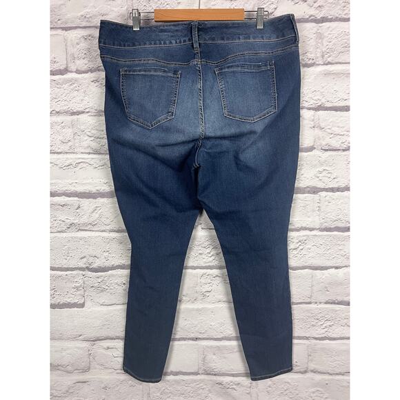 Torrid Womens 20R Jegging 3-Button Stretch Skinny Rock Classic Blue Denim Jeans - Picture 4 of 11